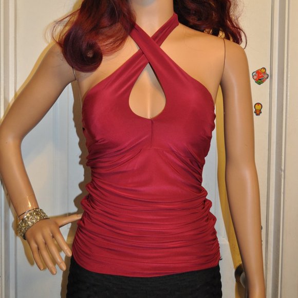 Women's top Retro vintage 1950's criss cross top Tommy control style - Picture 1 of 4